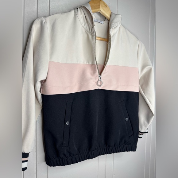 Zara Kids Tri-Color pink black cream Hoodie size 9 - Picture 6 of 9